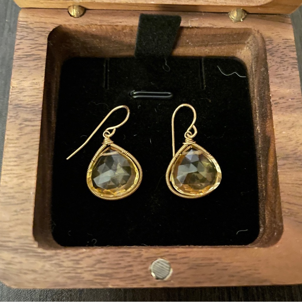Alexis Bittar Gold Teardrop Earrings